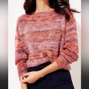LOFT Space Dye Multicolor Sweater